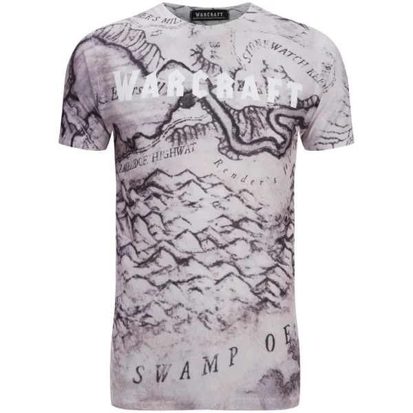 Warcraft Men's Map T-Shirt - White - M