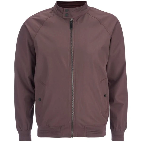 Brave Soul Men's Ellis Raglan Bomber Jacket - Burgundy
