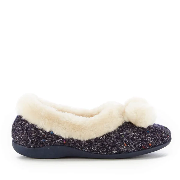 Dunlop Women's Alais Double Pom Pom Slippers - Navy