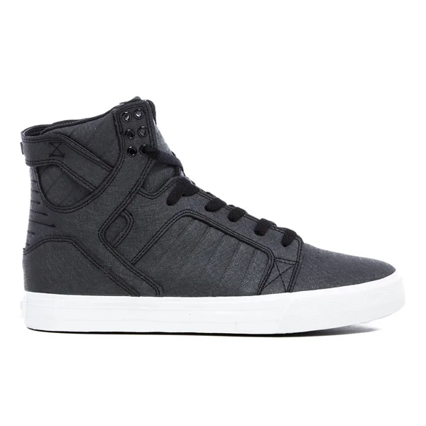 Supra Men's Skytop High Top Trainers - Black Fiberglass/White