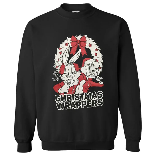 Warner Brothers Men's Bugs Bunny Christmas Jumper - Black