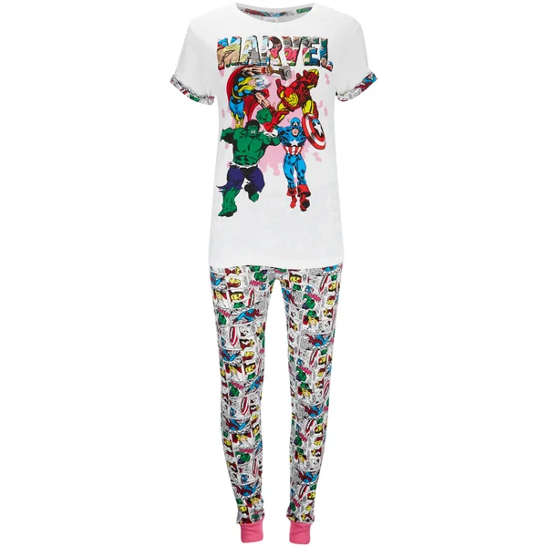 Marvel Women's Marvel Comic Printed Pyjamas - Pink