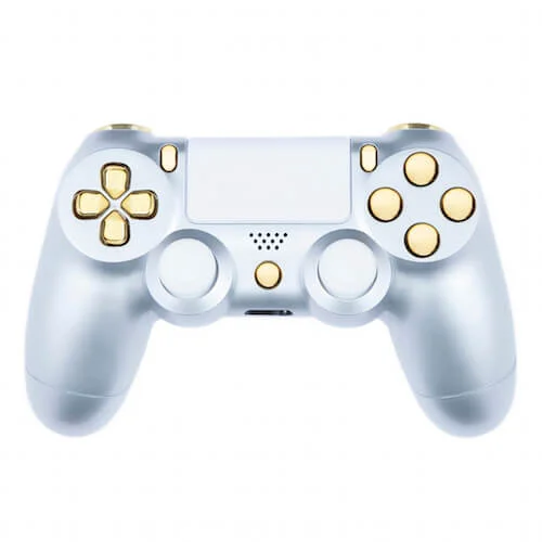 Playstation 4 Custom Controller - Gloss Silver & Gold