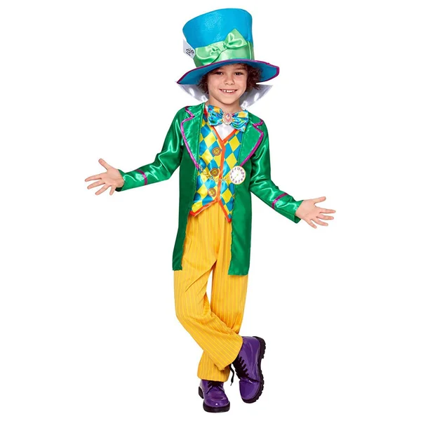 Alice in Wonderland Boys' Mad Hatter Fancy Dress Costume