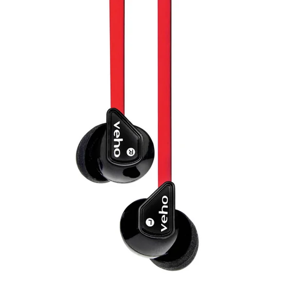 Veho 360 Stereo Noise Isolating Earphones - Red