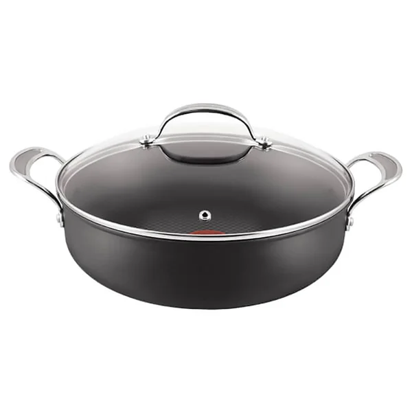 Jamie Oliver by Tefal Hard Anodised Non-Stick Shallow Pan with Lid - 30cm