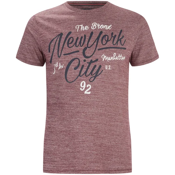 Threadbare Men's Brady New York T-Shirt - Burgundy