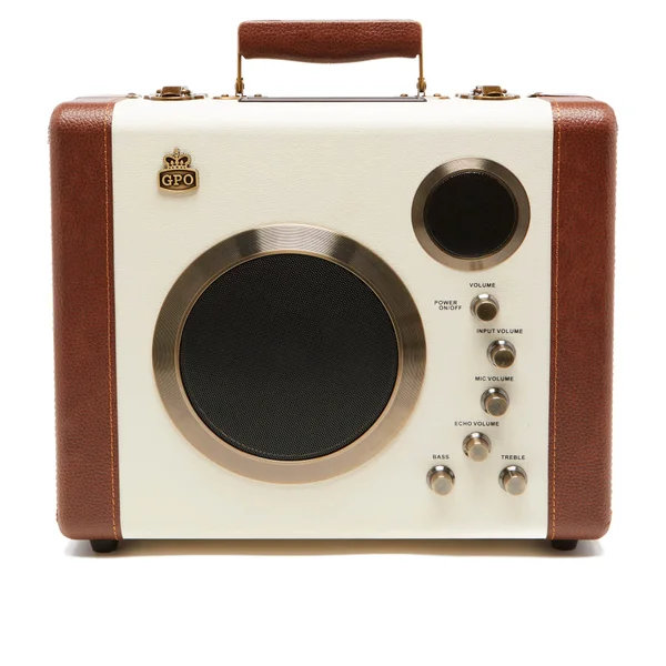 GPO Retro Manga Bluetooth Speaker and Guitar Amp - Cream/Tan