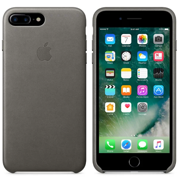 Apple iPhone 7 Plus Leather Case - Storm Gray