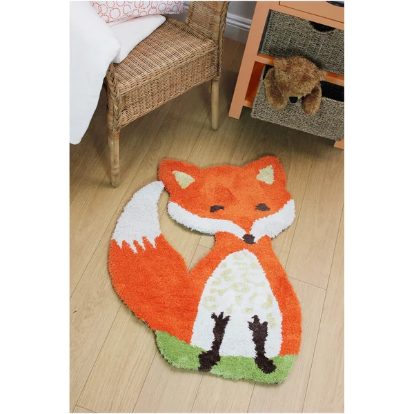 Flair Plush Animals Rug - Freddie Fox Orange (60X90)