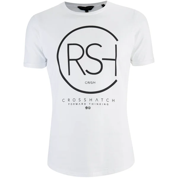 Crosshatch Men's Mumbles Logo T-Shirt - White
