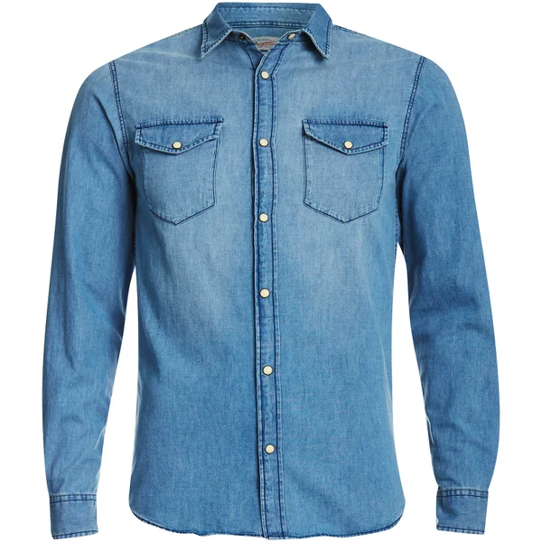 Jack & Jones Originals Men's Rone Denim Shirt - Light Blue Denim