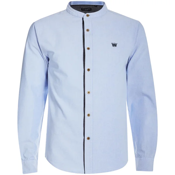 Brave Soul Men's Casey Long Sleeve Shirt - Blue