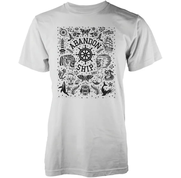 Abandon Ship Men's Wall Flash T-Shirt - White