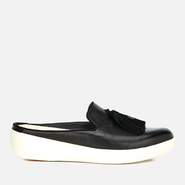 FitFlop Women's Superskate Slip-On Leather Flats - Black