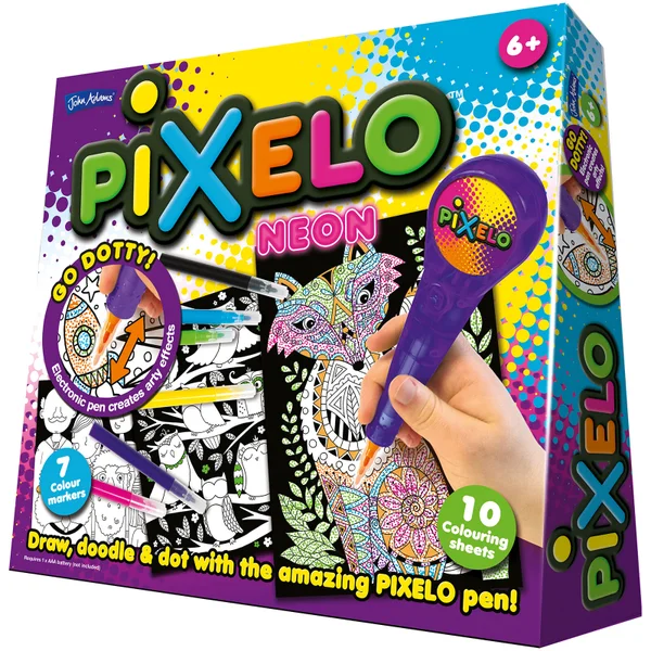 John Adams Pixelo Neon Marker Pen Craft Set