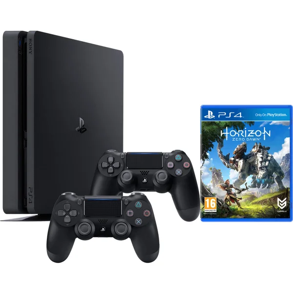 Sony PlayStation 4 Slim 500GB Console - Includes Horizon Zero Dawn & DualShock 4 Controller