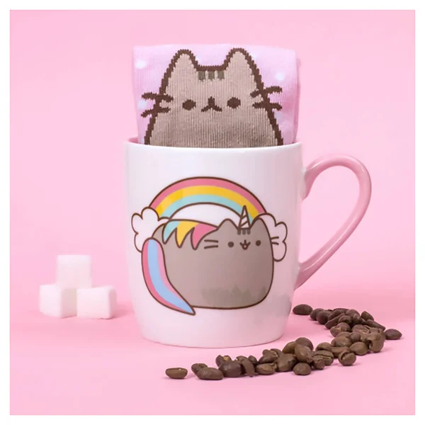 Pusheen Socks in a Mug - Unicorn