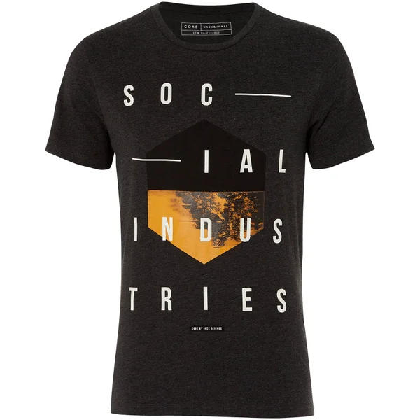 Jack & Jones Core Men's Octopus T-Shirt - Dark Grey Marl