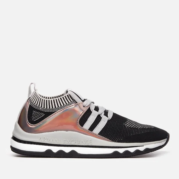 Armani Exchange Women's Knit Runner Trainers - Black