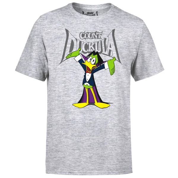 Count Duckula Welcome Colour Logo Grey T-Shirt
