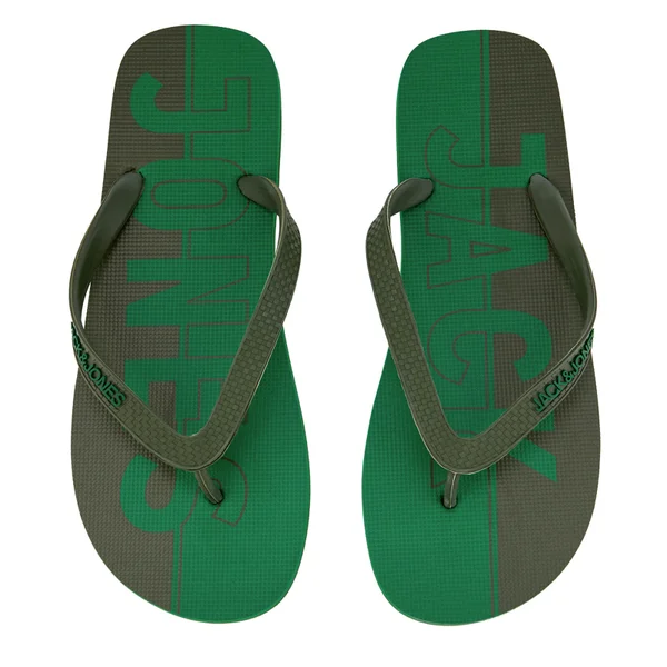 Jack & Jones Men's Logo Flip Flops - Amazon/Rifle Green