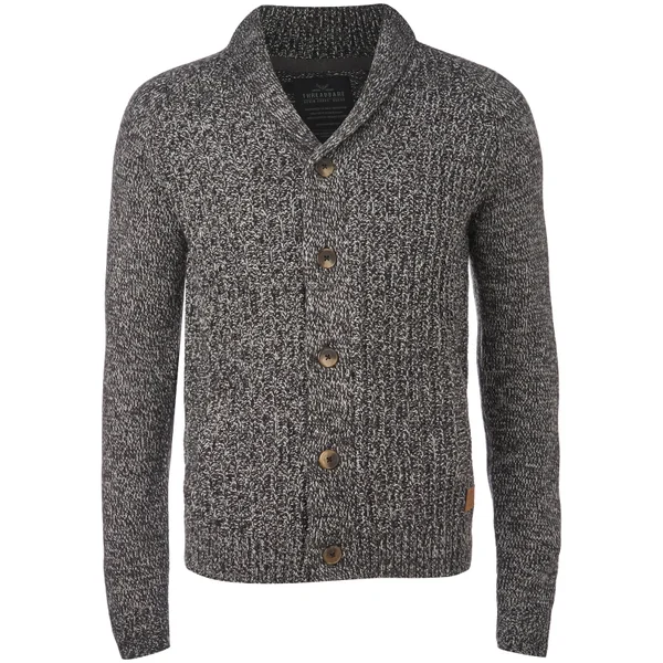 Threadbare Men's Danvers Cardigan - Ecru/Mid Grey Marl