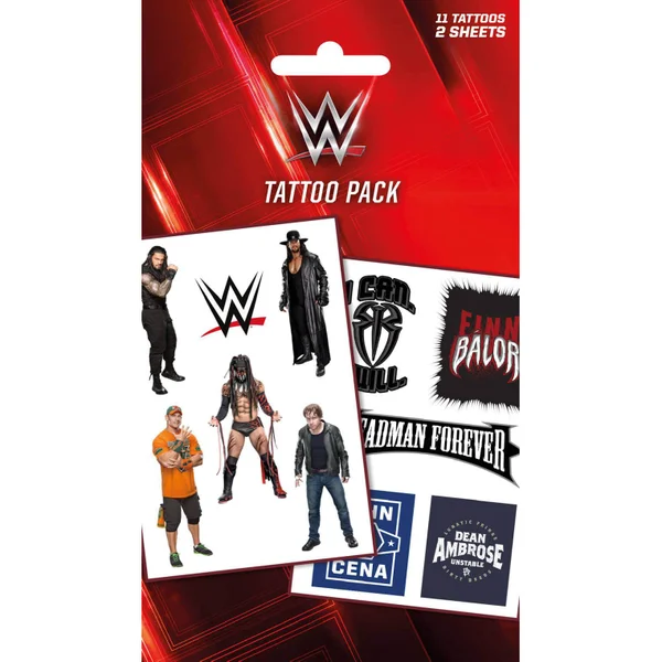 WWE Logos And Superstars Temporary Tattoo Pack