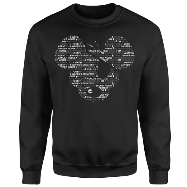 Danger Mouse Word Face Sweatshirt - Black