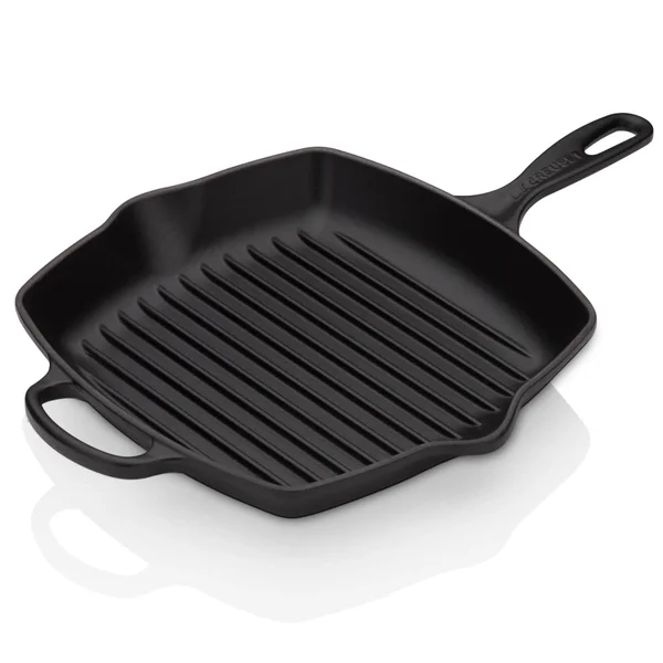 Le Creuset Signature Cast Iron Square Grillit - 26cm - Satin Black