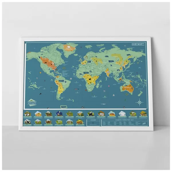 Scratch Map - Wild World Animal Edition