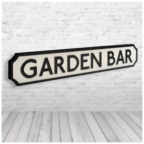 Shh Interiors 'Garden Bar' Vintage Street Sign