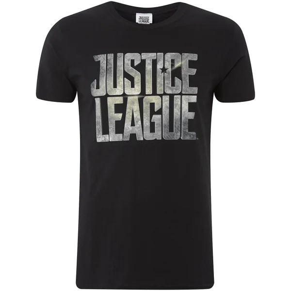 DC Comics Men's Justice League Logo T-Shirt - Black