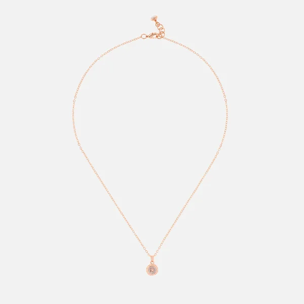Ted Baker Women's Elvina Enamel Mini Button Pendant - Rose Gold/Silver Glitter - Rose Gold