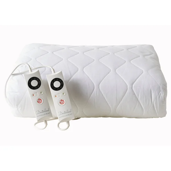 Dreamland 16313 Sleepwell Intelliheat Cotton Heated Mattress Protector - Double Dual