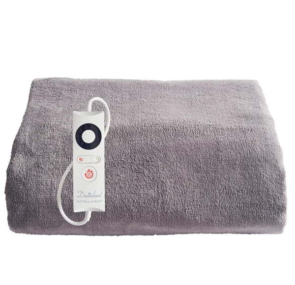 Dreamland Relaxwell 16447 Velvety Electric Heated Throw (120 x 160cm) - Grey
