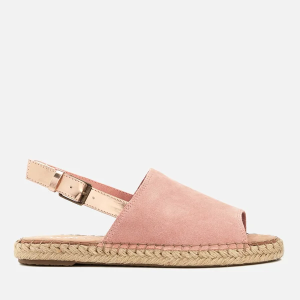 TOMS Women's Clara Suede Espadrille Sandals - Bloom/Rose Gold