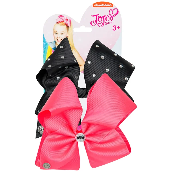 JoJo Siwa Bow Set - Neon Pink/Black
