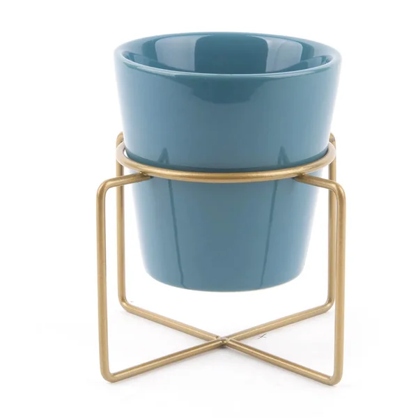 PT Ceramic Coy Plant Pot - Petrol Blue
