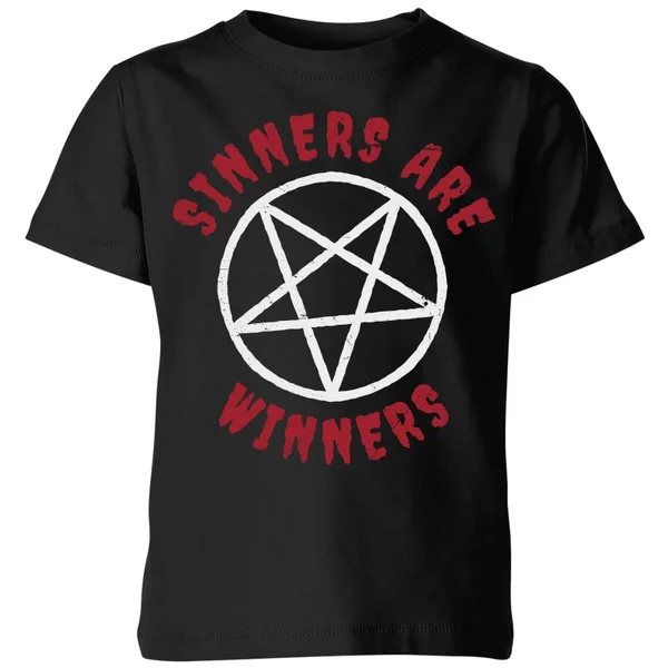 Sinners are Winners Kids' T-Shirt - Black