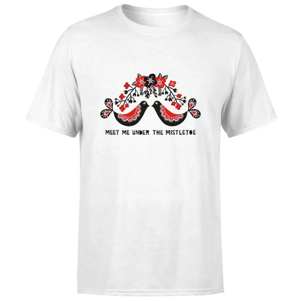 Meet Me Underneath The Mistletoe T-Shirt - White