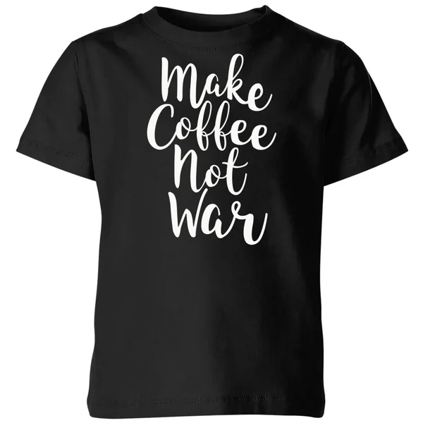Make Coffee Not War Kids' T-Shirt - Black