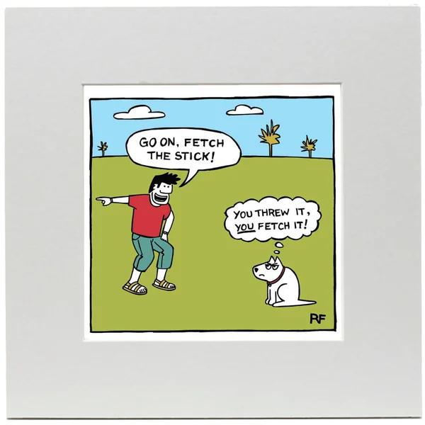 Off the Leash Fetch Art Print