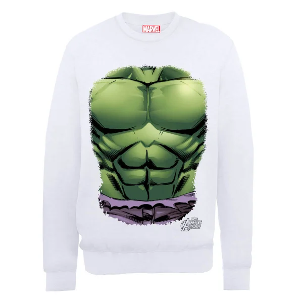 Marvel Avengers Assemble Hulk Chest Sweatshirt - White