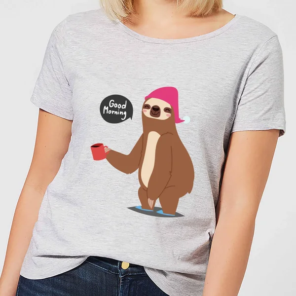 Sloth Good Morning Women's T-Shirt - Grey