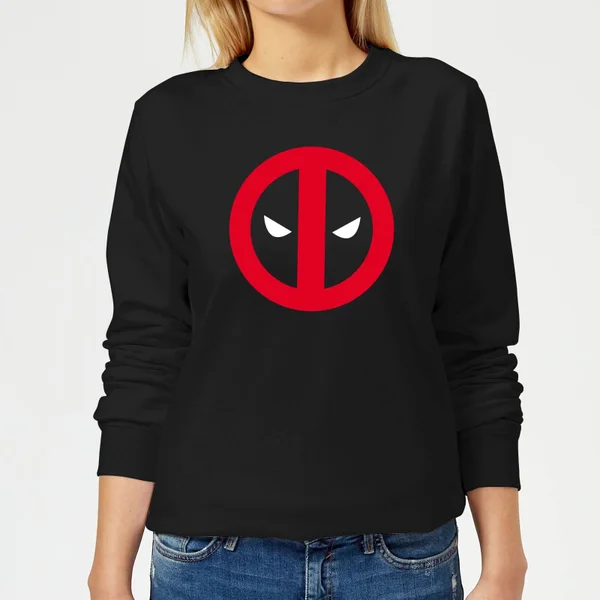 Marvel Deadpool Clean Logo Women's Sweatshirt - Black