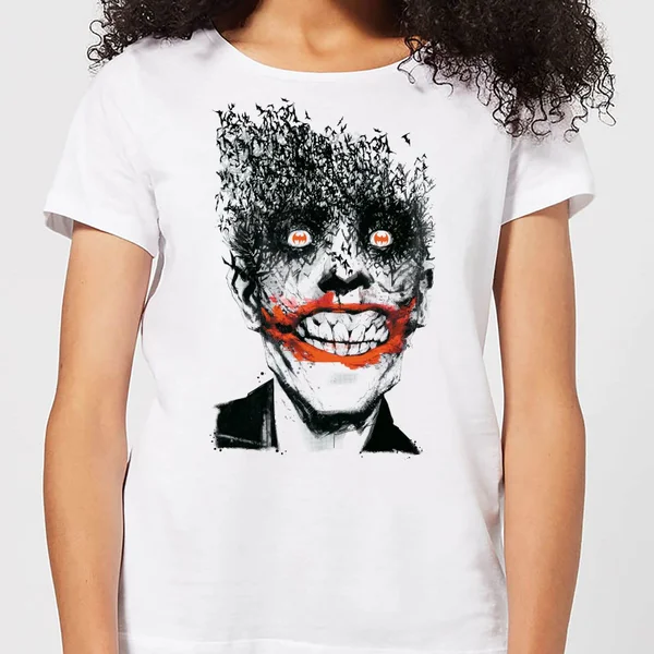 T-Shirt Femme Batman DC Comics - Joker Chauve-Souris - Blanc