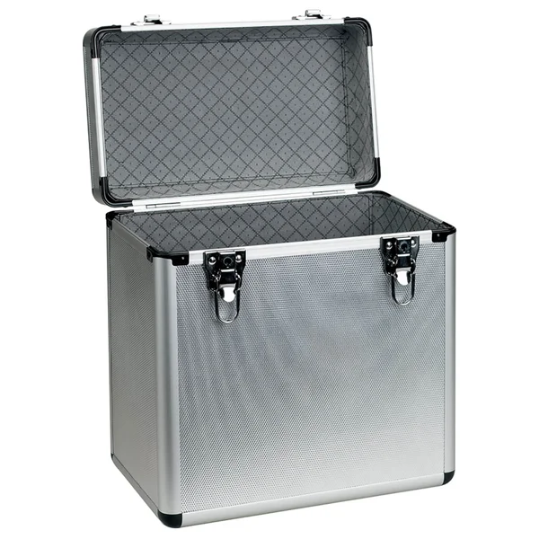 Citronic Aluminium 50 x 12 Inch Vinyl Record Flight Case - Silver