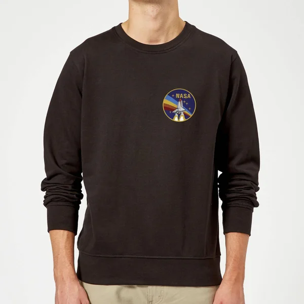 Sweat Homme Fusée Vintage Arc-en-Ciel NASA - Noir