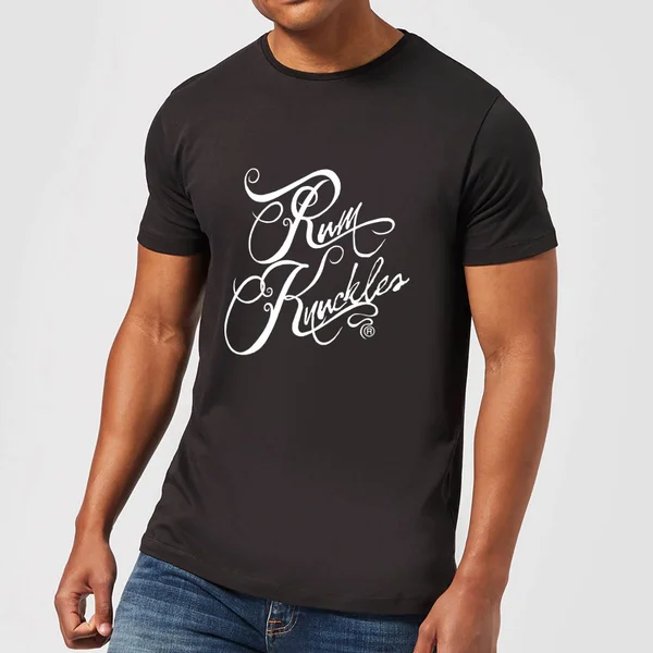 Rum Knuckles Typography T-Shirt - Black